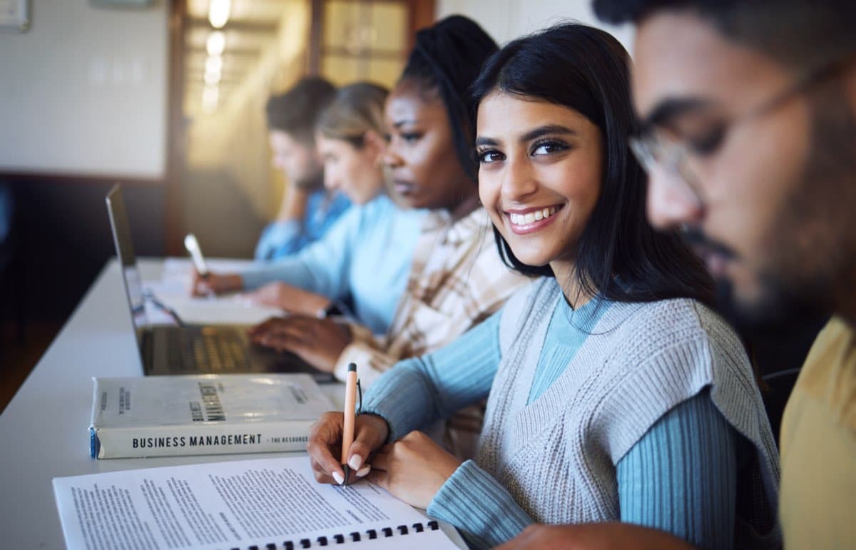 Candidate working through a Writing Task 2 essay drill